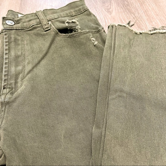 Navy Green, High Rise/Slim Fit Jeans, Size 8 - Picture 2 of 4